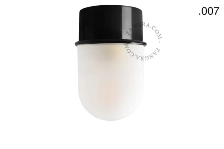 Lakierowana lampa ścienna lub sufitowa - czarna 167 - Zangra