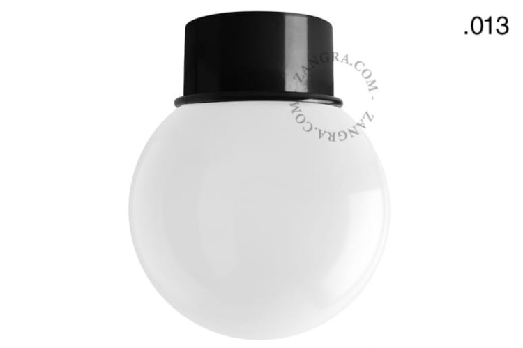 Lakierowana lampa ścienna lub sufitowa - czarna 167 - Zangra