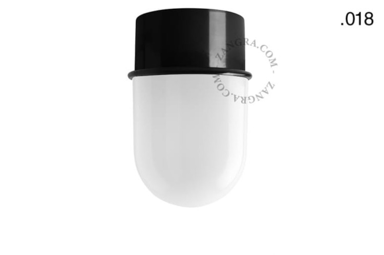 Lakierowana lampa ścienna lub sufitowa - czarna 167 - Zangra