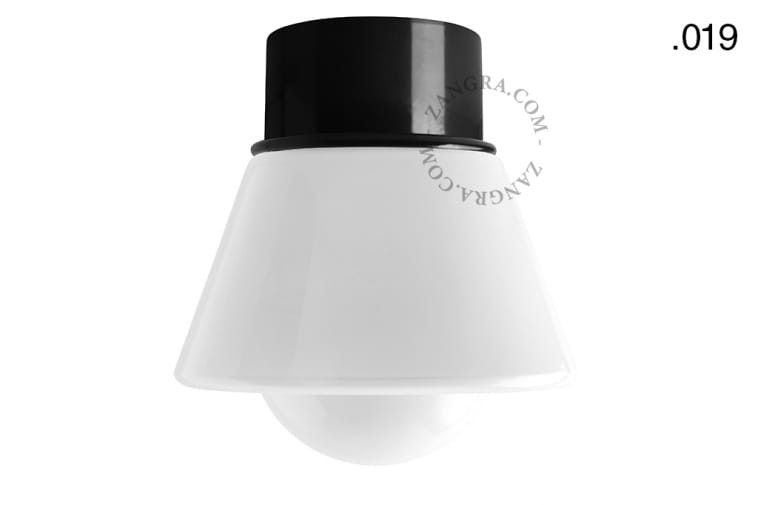 Lakierowana lampa ścienna lub sufitowa - czarna 167 - Zangra