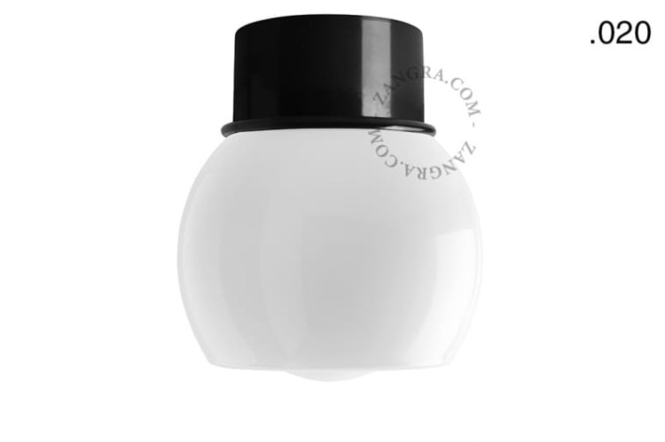 Lakierowana lampa ścienna lub sufitowa - czarna 167 - Zangra