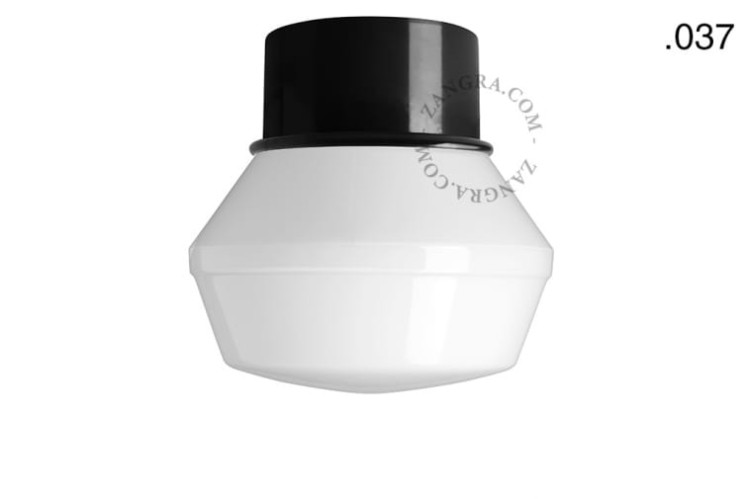 Lakierowana lampa ścienna lub sufitowa - czarna 167 - Zangra