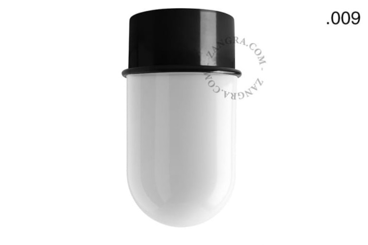 Lakierowana lampa ścienna lub sufitowa - czarna 167 - Zangra