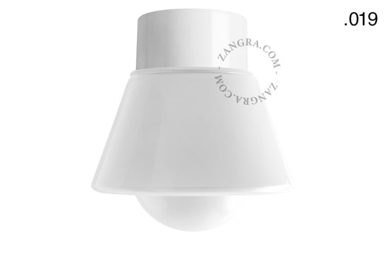 Lakierowana lampa ścienna lub sufitowa - biała 167 - Zangra