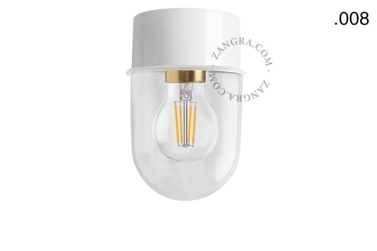 Lakierowana lampa ścienna lub sufitowa - biała 167 - Zangra