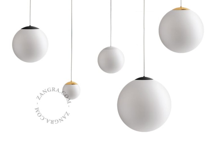 Szklana lampa wisząca czarna 098 - Zangra