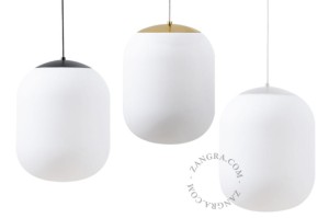 Ręcznie robiona szklana lampa wisząca - Ø 32 cm - Zangra