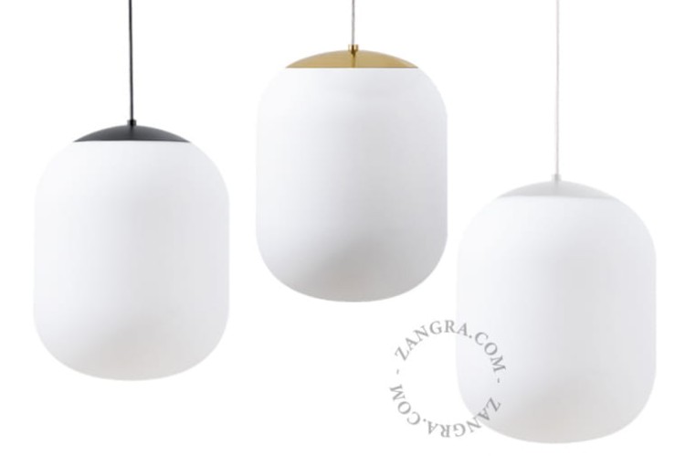 Ręcznie robiona szklana lampa wisząca - Ø 32 cm - Zangra