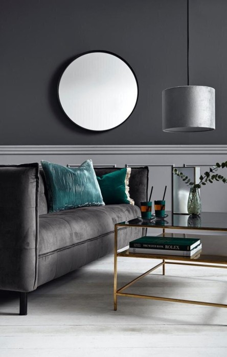 Klosz do lampy VELVET szary - Nordal