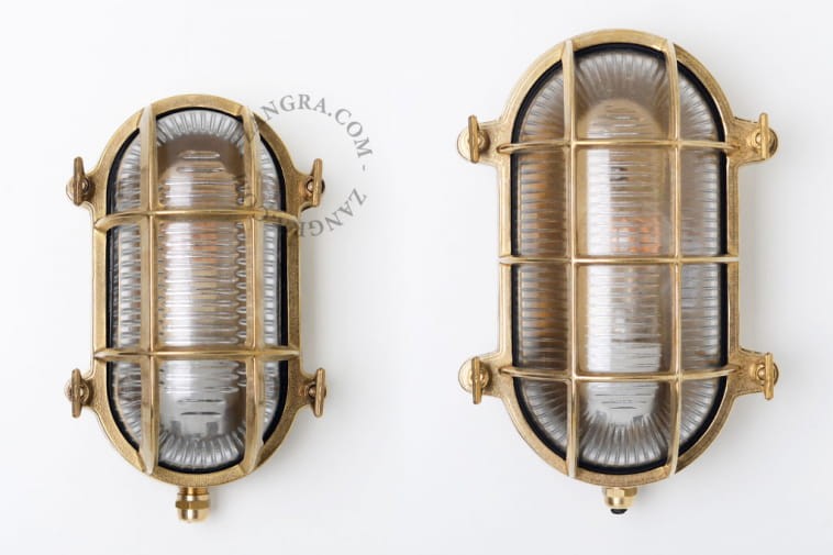 Kinkiet zewnętrzny BULKHEAD mosieżny - Zangra