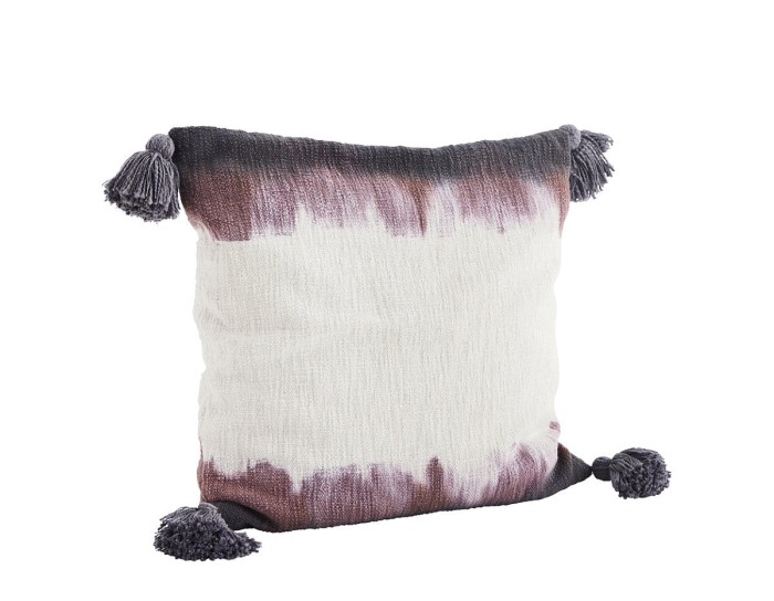 Poszewka na poduszkę TIE DYE z frędzlami, fiolet - Madam Stoltz