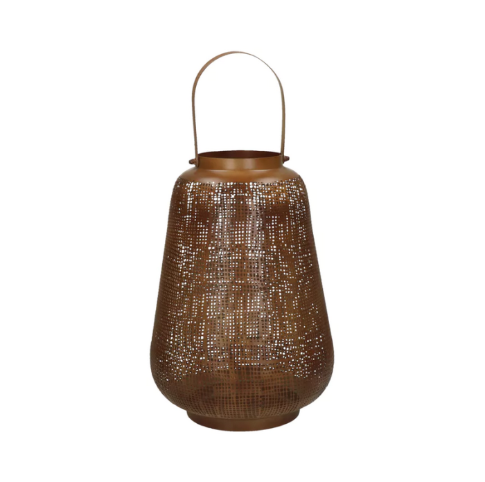 Latarnia AMANI S, metalowa, rdzawa-Pomax