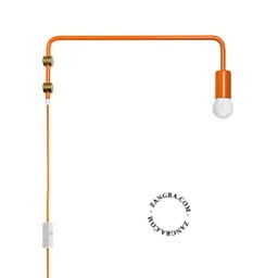 Lampa ścienna ADAM z obrotowym ramieniem, pomarańcz- Zangra