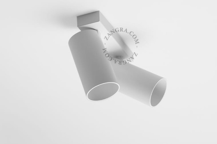 Regulowany podwójny reflektor ABLETTE LED, biały - Zangra