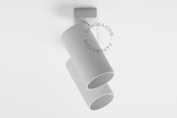 Regulowany podwójny reflektor ABLETTE LED, biały - Zangra