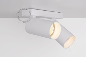 Regulowany podwójny reflektor ABLETTE LED, biały - Zangra