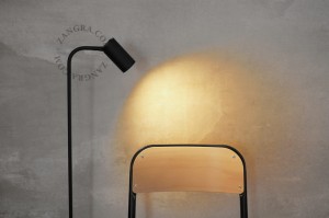 Lampa podłogowa ACHILLE czarna - Zangra