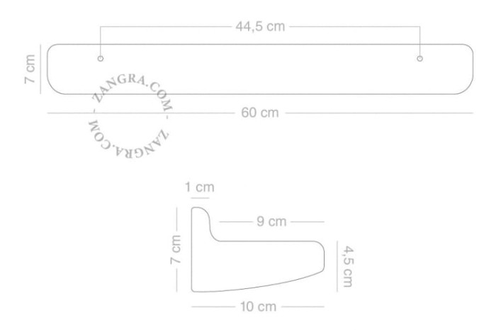 Porcelanowa półka łazienkowa biała - Zangra