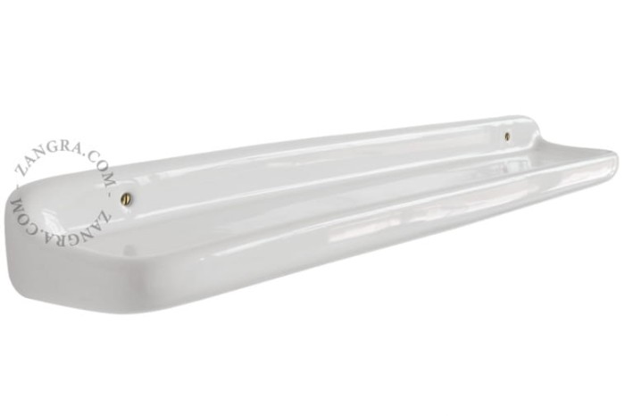 Porcelanowa półka łazienkowa biała - Zangra