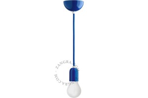 Metalowa lampa wisząca KIN, niebieski - Zangra