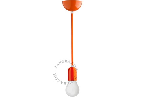 Metalowa lampa wisząca KIN, pomarańczowa - Zangra