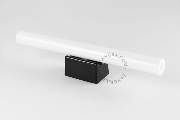 Lampa STICK czarna porcelana, opal 30 - Zangra