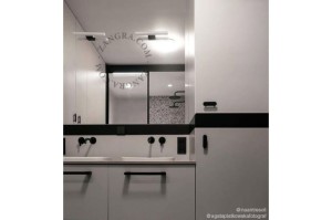Lampa STICK czarna porcelana, opal 30 - Zangra