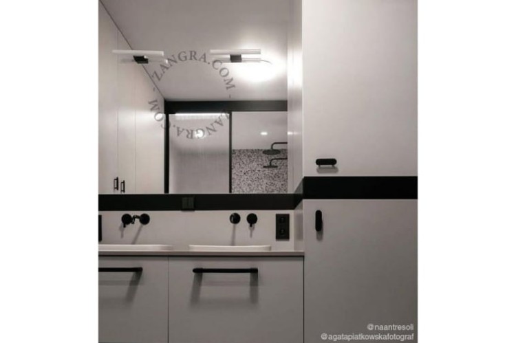 Lampa STICK czarna porcelana, opal 30 - Zangra