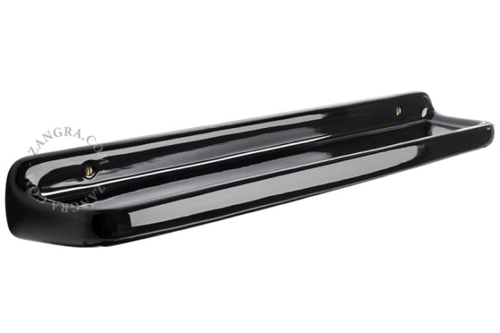 Porcelanowa półka łazienkowa czarna - Zangra