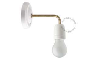 Kinkiet LOFT 039 porcelanowy biały - Zangra
