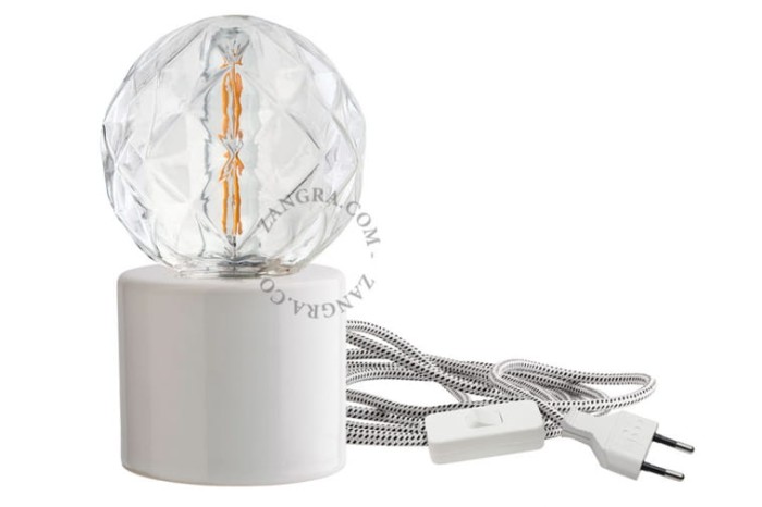 Porcelanowa lampka 014 biała - Zangra