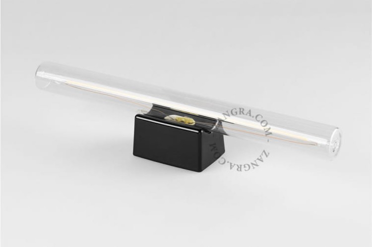 Lampa STICK czarna porcelana, szkło 30 - Zangra