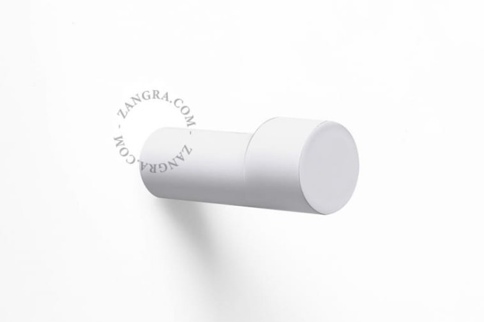 Lakierowany mosiężny haczyk - biały - Zangra