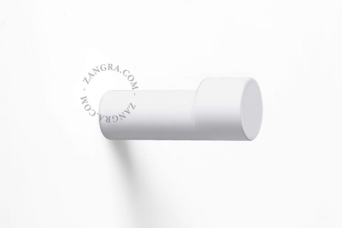 Lakierowany mosiężny haczyk - biały - Zangra