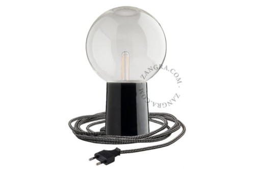 Porcelanowa lampka 094 czarna - Zangra
