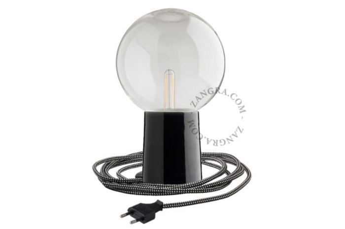 Porcelanowa lampka 094 czarna - Zangra