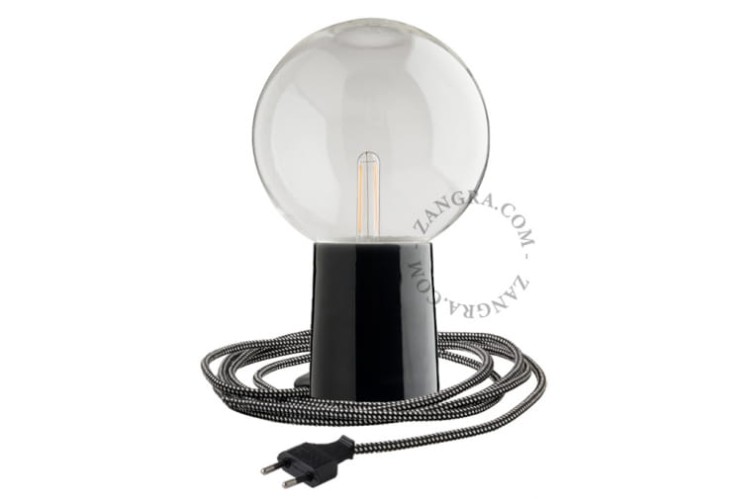 Porcelanowa lampka 094 czarna - Zangra