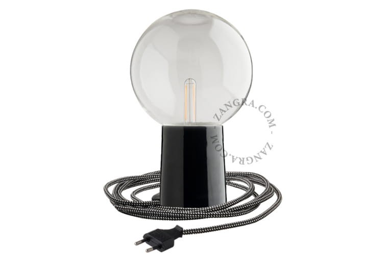 Porcelanowa lampka 094 czarna - Zangra