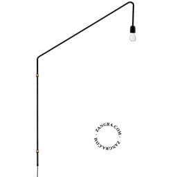 Lampa ścienna APPLI obrotowa, czarna - Zangra