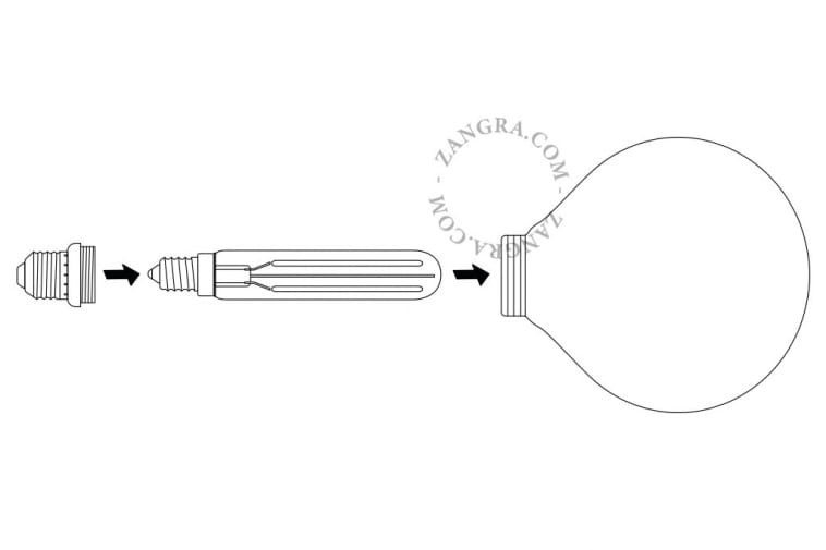 Żarówka LED 125glass - Zangra