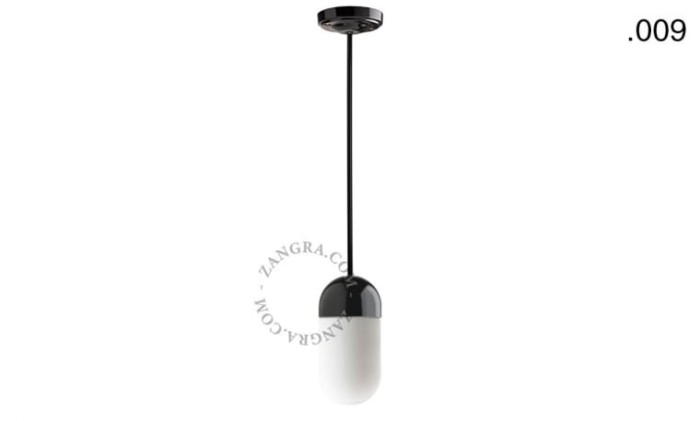 Lampa porcelanowa czarna 009 - Zangra