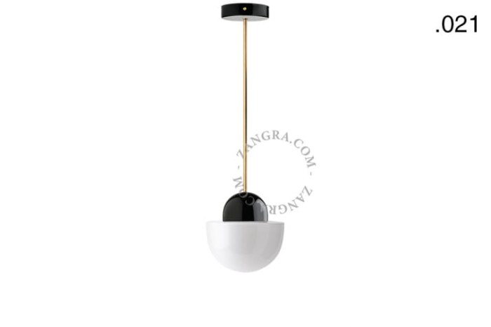 Lampa wisząca EGG 021 mosiężne usztywnienie przewodu- Zangra