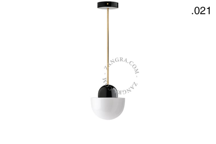 Lampa wisząca EGG 021 mosiężne usztywnienie przewodu- Zangra