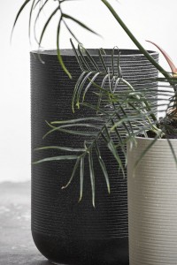 Zestaw doniczek GRANITO, kremowe - Nordal