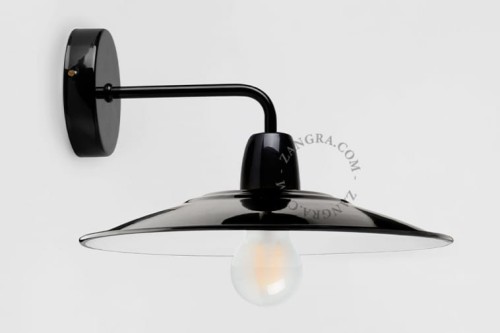 Lampa ścienna ANTONINE emalia, czarna - Zangra
