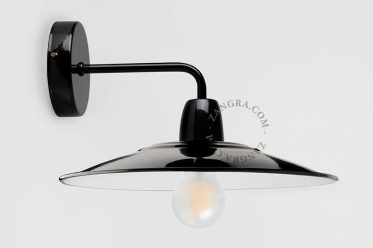 Lampa ścienna ANTONINE emalia, czarna - Zangra