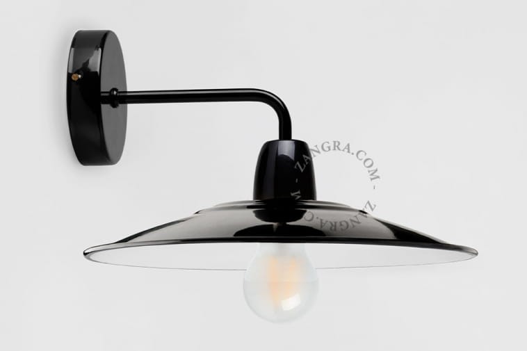 Lampa ścienna ANTONINE emalia, czarna - Zangra