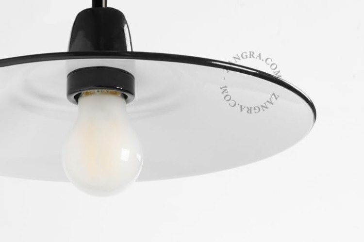 Lampa ścienna ANTONINE emalia, czarna - Zangra