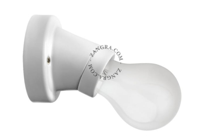 Kinkiet porcelanowy 002 biały - Zangra