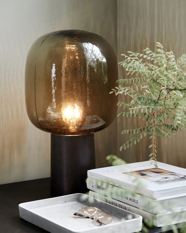 Lampa stołowa NOTE brązowy mosiądz - House Doctor